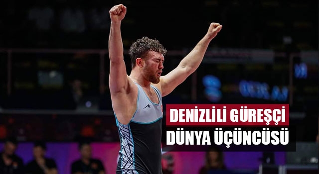 Denizlili güreşçi Süleyman Karadeniz,  dünya üçüncüsü