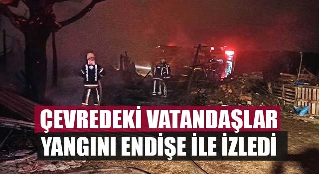 Denizli'de besihanede çıkan yangın korkuttu