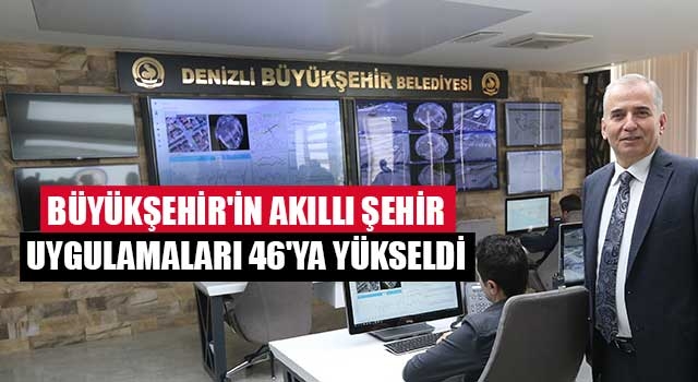 Denizli Büyükşehir'in akıllı şehir uygulamaları 46'ya yükseldi