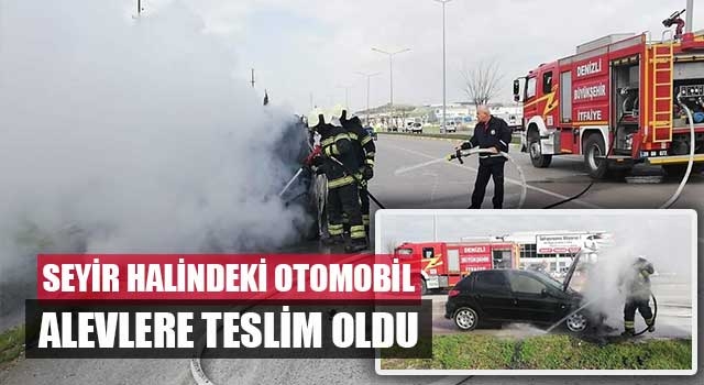 Seyir halindeki otomobil alevlere teslim oldu