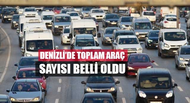 Denizli’de toplam araç sayısı belli oldu