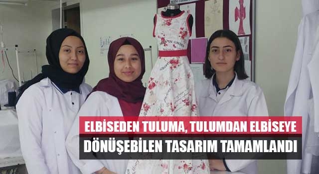 Elbiseden tuluma, tulumdan elbiseye dönüşebilen tasarım tamamlandı