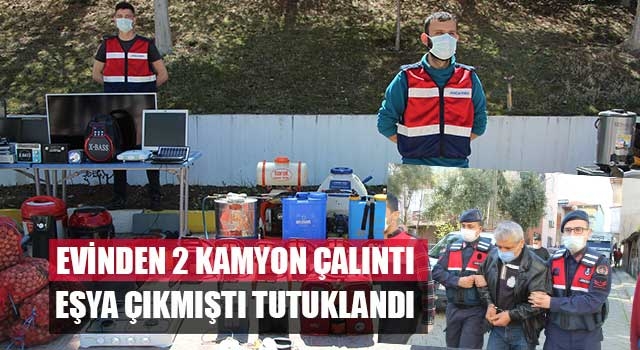 Evinden 2 kamyon çalıntı eşya çıkmıştı tutuklandı