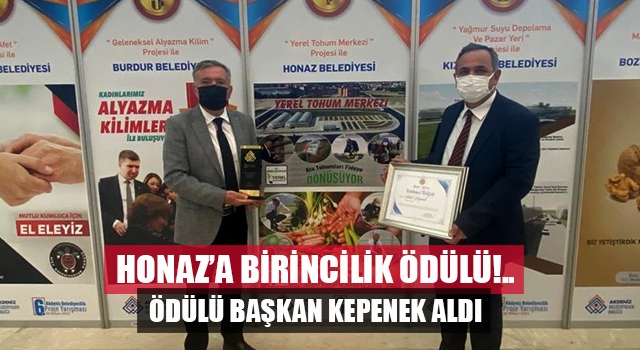 Honaz Belediyesi’ne Birincilik Ödülü