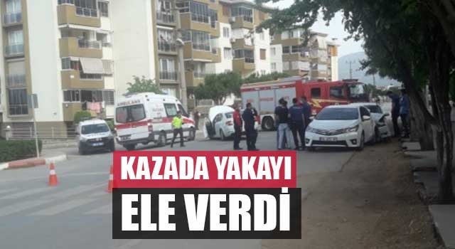 Denizli’de araması olan sürücü kaza yapınca gözaltına alındı