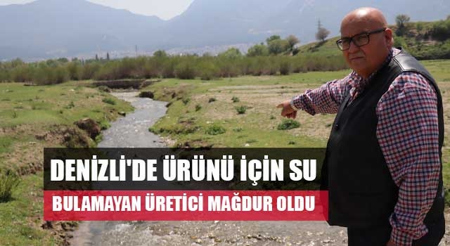Denizli'de ürünü için su bulamayan üretici mağdur oldu