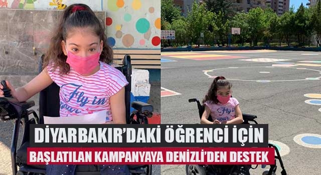 Diyarbakır’daki öğrenci için başlatılan kampanyaya Denizli’den destek