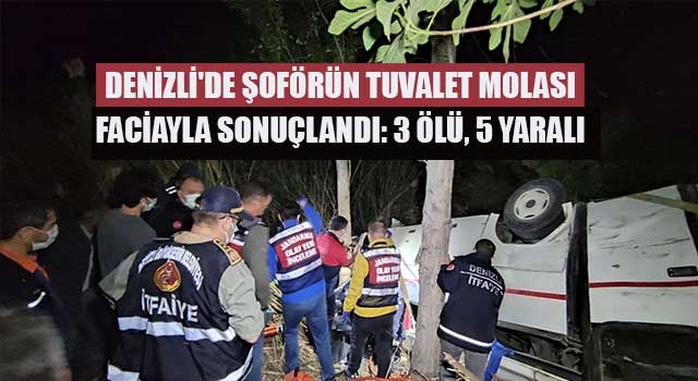 Denizli'de minibüs ile otomobil çarpıştı 3 ölü 5 yaralı