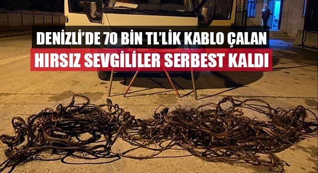 Fabrikadan 70 bin TL’lik kablo çalan hırsız sevgililer serbest kaldı
