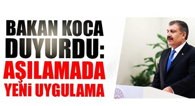 Gün içinde randevu, gün içinde aşı' uygulaması başlatıldı