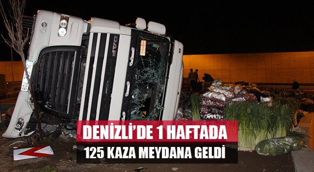 Denizli’de 1 haftada 125 kaza meydana geldi