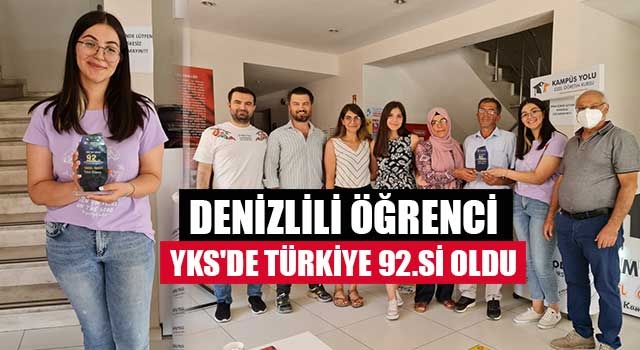 Denizlili öğrenci YKS'de Türkiye 92.si oldu