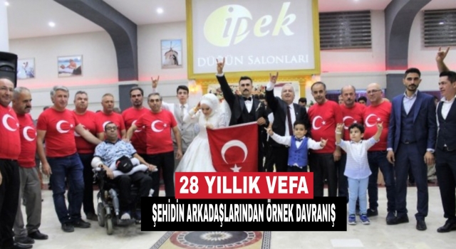 28 yıl önce şehit düşen Denizlili askerin yeğenine ay yıldızlı düğün