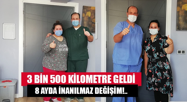 3 bin 500 kilometre gelerek 130 kilodan 76 kilograma düştü