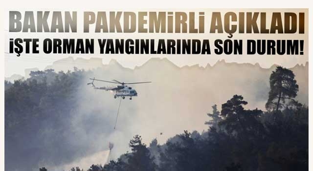 Bakan Pakdemirli, orman yangınlarıyla mücadelede son durumu açıkladı!