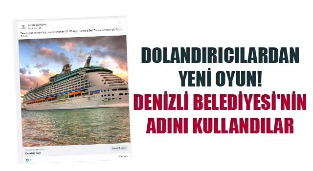 Dolandırıcılardan Yeni Oyun! Denizli Belediyesi'nin adını kullandılar