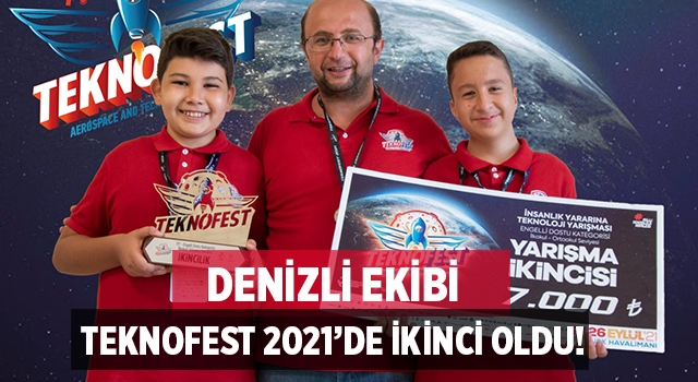 Denizli Servergazi İmam Hatip Ortaokulu Teknofest 2021'de Türkiye ikincisi oldu