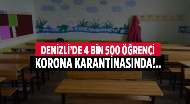 Denizli’de 158 derslikte 4 bin 500 öğrenci karantinada