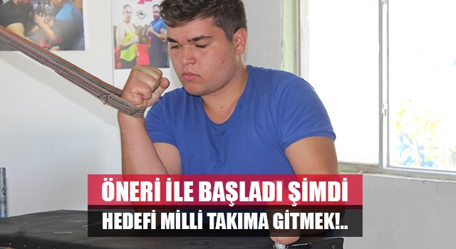 Denizli'de bilek güreşine öneri ile başlayan Ahmet Can Merttürk'ün hedefi milli takım