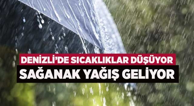 Denizli’de sıcaklıklar düşüyor sağanak yağış geliyor!