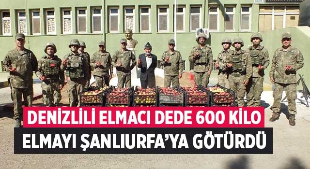 Denizlili Elmacı Dede 600 kilo elmayı Şanlıurfa’ya götürdü