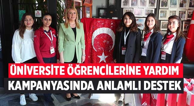 Üniversite öğrencilerine yardım kampanyasında anlamlı destek