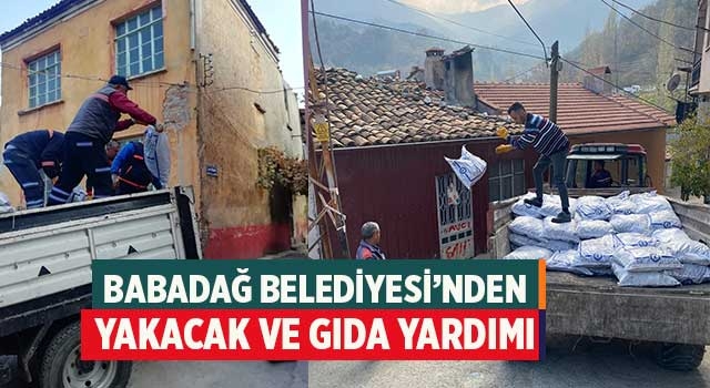 Babadağ Belediyesi’nden Yakacak ve Gıda Yardımı