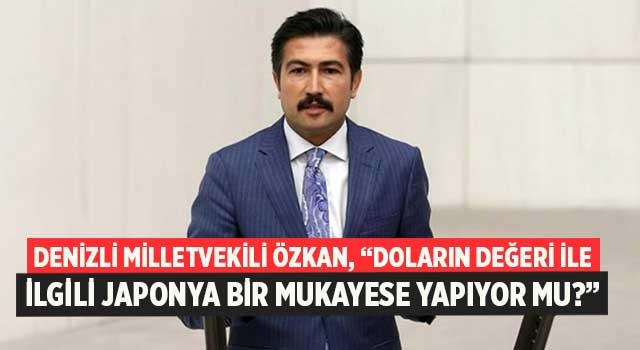 Denizli Milletvekili Özkan, “Doların değeri ile ilgili Japonya bir mukayese yapıyor mu?”