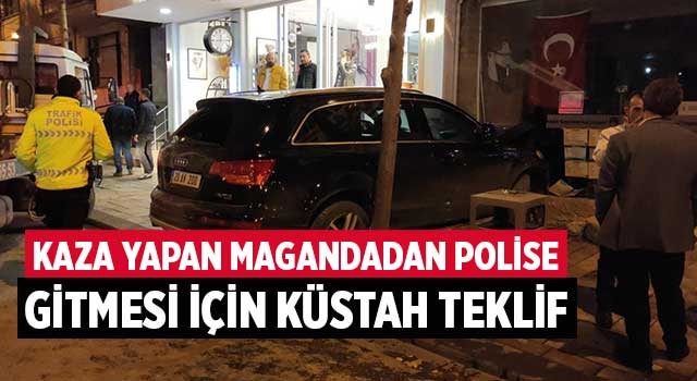 Denizli'de kaza yapan magandadan polise gitmesi için küstah teklif