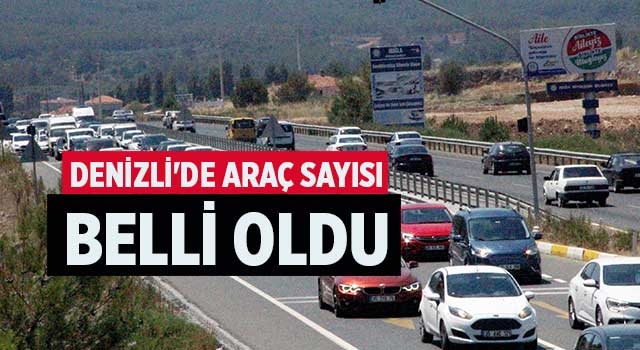 Denizli'de araç sayısı belli oldu