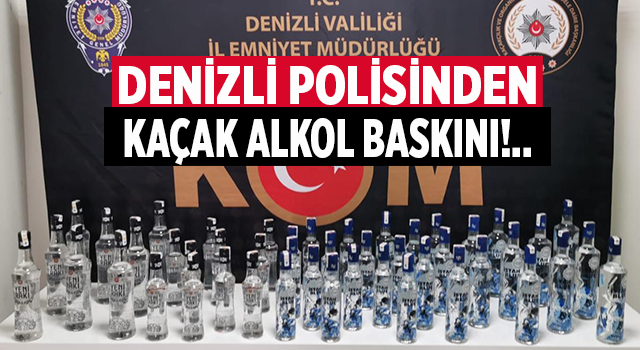 Denizli'de sahte alkol üreten kişilere baskın