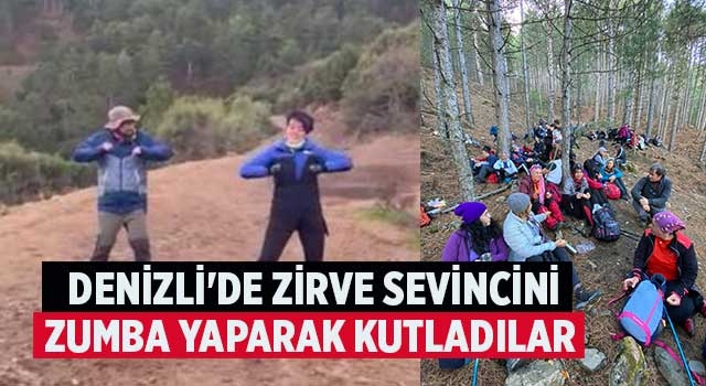 Denizli'de zirve sevincini zumba yaparak kutladılar