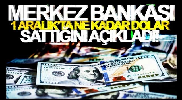Merkez Bankası 1 Aralık'ta ne kadar döviz sattığını açıkladı!