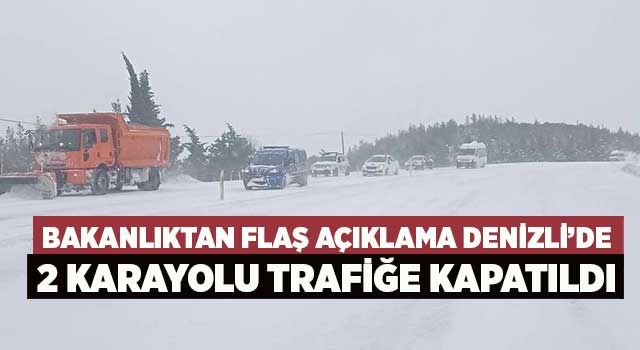 Denizli trafiğinde son durum 2 anayol trafiğe kapatıldı