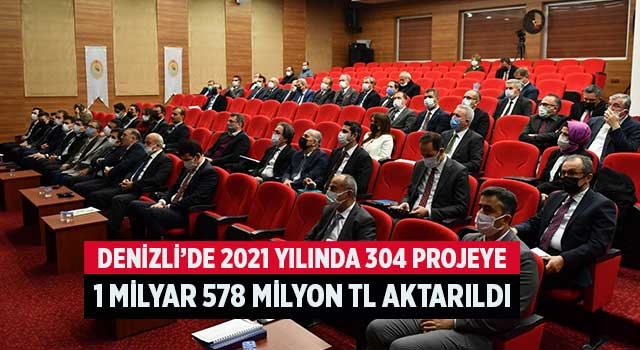 Denizli’de 2021 yılında 304 projeye 1 milyar 578 milyon TL aktarıldı