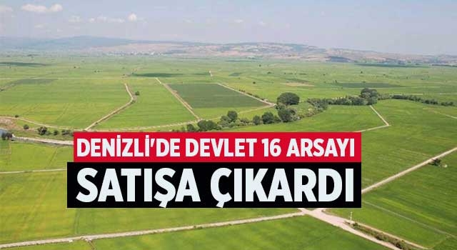 Denizli'de devlet 16 arsayı satışa çıkardı