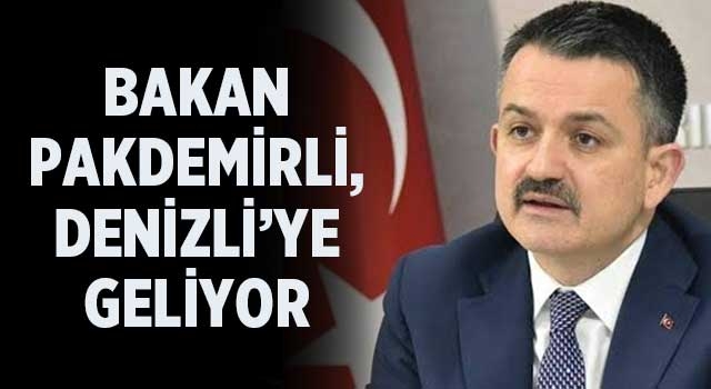 Bakan Pakdemirli, Denizli’ye geliyor