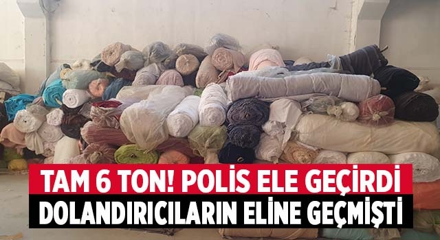 Denizli'de dolandırıcıların eline geçen tonlarca havlu satılmak üzereyken ele geçirildi