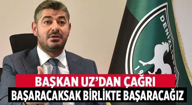 Denizlispor'da Başkan'dan taraftara çağrı