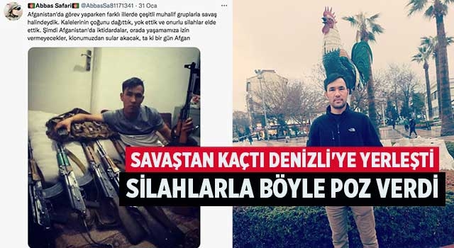 Denizli'de Afgan Subayın silahlarla çekildiği fotoğraflar büyük tepki çekti