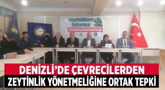 Denizli'de STK'lardan zeytinlikler için yapılan maden yönetmeliğine tepki gösterdi