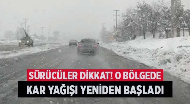 Sürücüler Dikkat! Cankurtaran'da kar yağışı yeniden başladı!