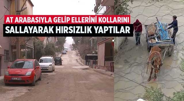 Denizli'de at arabalı hırsızlar demirleri çaldı