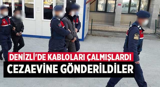 Denizli'de kabloları çalmışlardı cezaevine gönderildiler