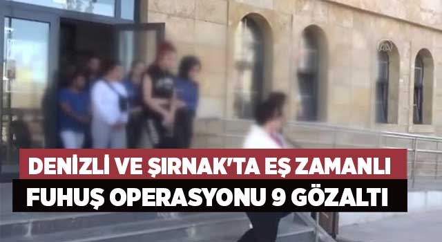 Denizli ve Şırnak'ta fuhuş operasyonu 9 gözaltı