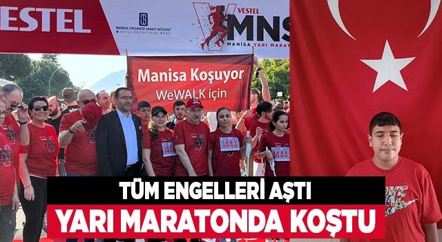 Denizlili görme engelli sporcu tüm engelleri aştı maraton koştu