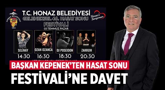 Başkan Kepenek’ten Hasat Sonu Festivali’ne Davet