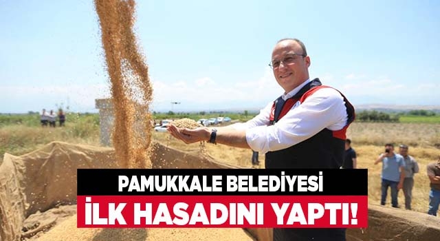 Pamukkale Belediyesi İlk Hasadını Gerçekleştirdi