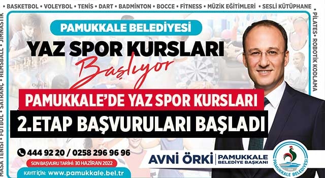 Pamukkale’de yaz spor kursları 2. etap başvuruları başladı