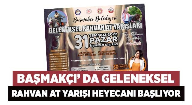 Başmakçı’ da Geleneksel Rahvan At yarışı Heyecanı başlıyor